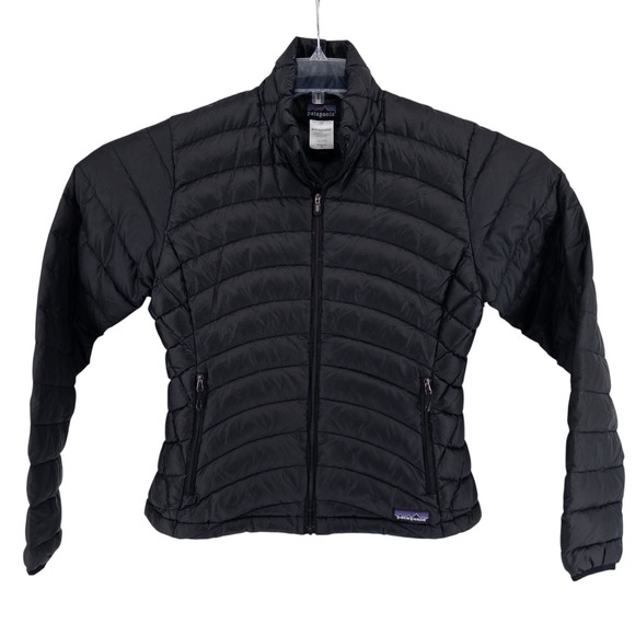 Patagonia Down Sweater Women's S Black Goose Down Full Zip Jacket Packable 84681 - Picture 1 of 9